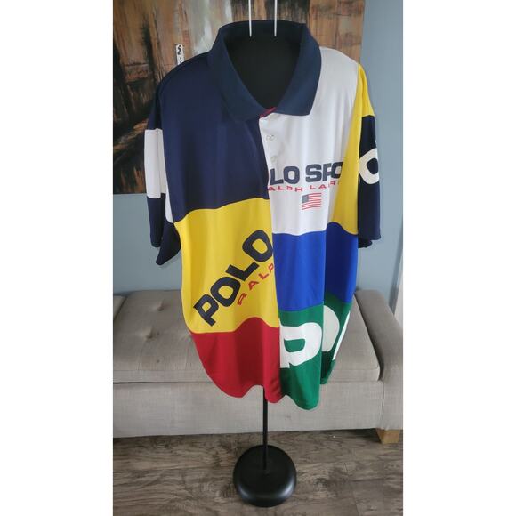 Polo Ralph Lauren Deconstructed Polo Sport Polo Shirt, White, Men's XXL NWT - Picture 1 of 7